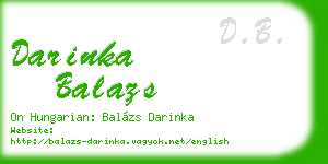 darinka balazs business card