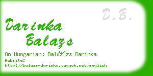 darinka balazs business card